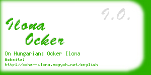 ilona ocker business card